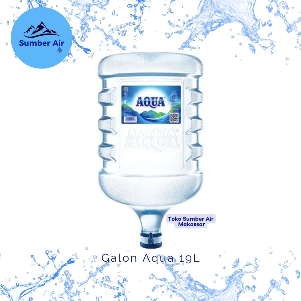 

Air Galon Aqua 19 Liter (Galon + isi)