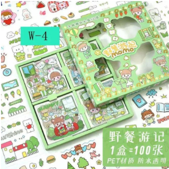 

TrustedStore168 Stiker Motif Kartun Korea Lucu Anti Air 1 box 100lbr /Dekorasi Handbook Scrapbook DIY/Stiker kartun tahan air PET