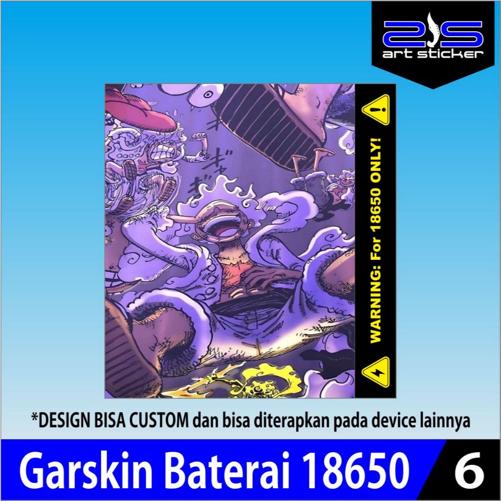 

stiker skin wrap baterai 18650 pelindung penghias baterai odb v6