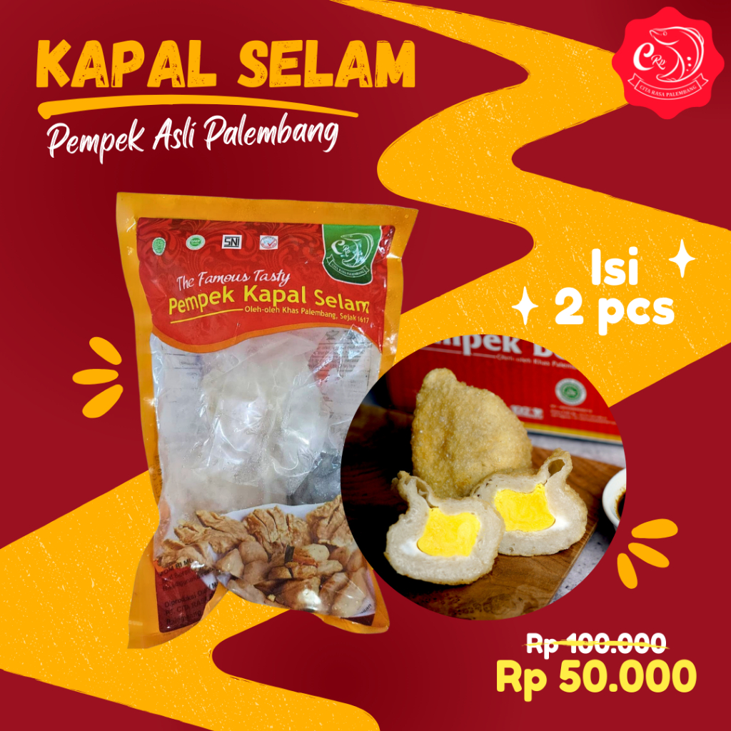 

Pempek CRP - Pempek Kapal Selam Jumbo Asli Palembang - Pempek Frozen Food (Pax B Isi 2)