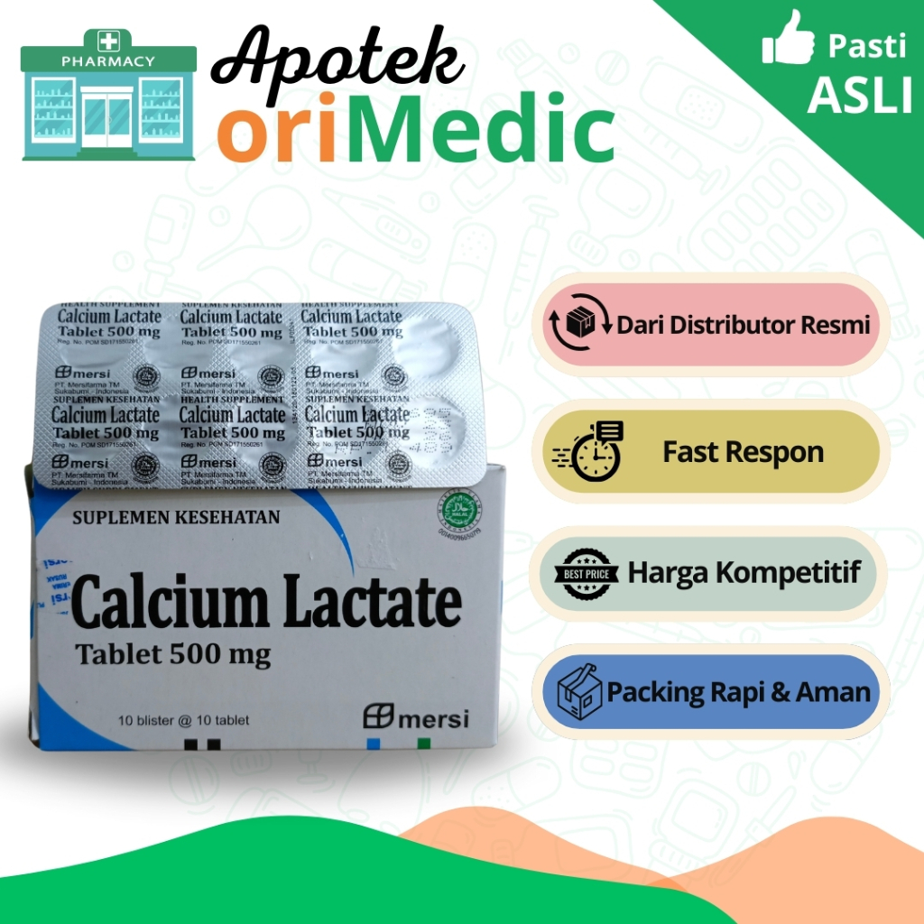 Calcium Lactate 500 mg 10 Tablet