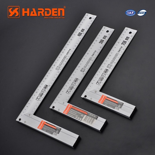 

KODE F64Y Penggaris siku aluminium 25cm 3cm 4cm Professional Aluminum Try Square HARDEN