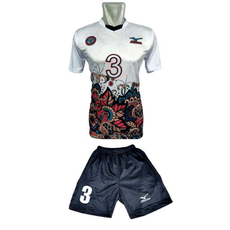 KODE M92K setelan baju jersey voli volly batik  setelan baju voli volly mizuno  setelan jersey voli 