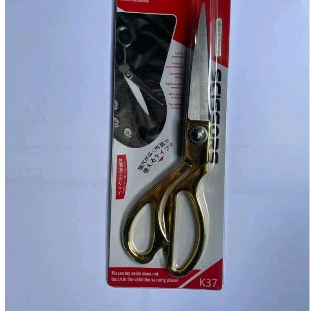 

KODE L44Y Gunting kain k37 pegangan mas