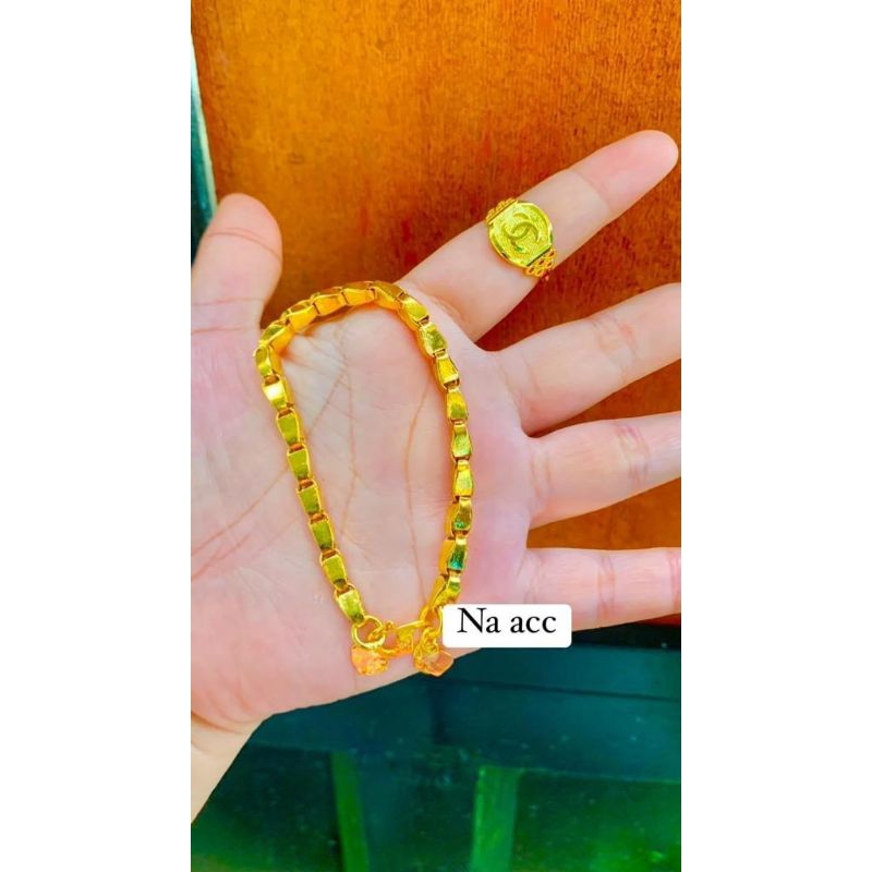 gelang padi lapis emas