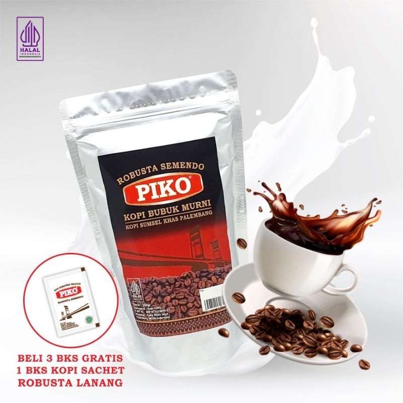 

Kopi Bubuk Robusta Semendo Super 200gr Kopi Piko Coffee