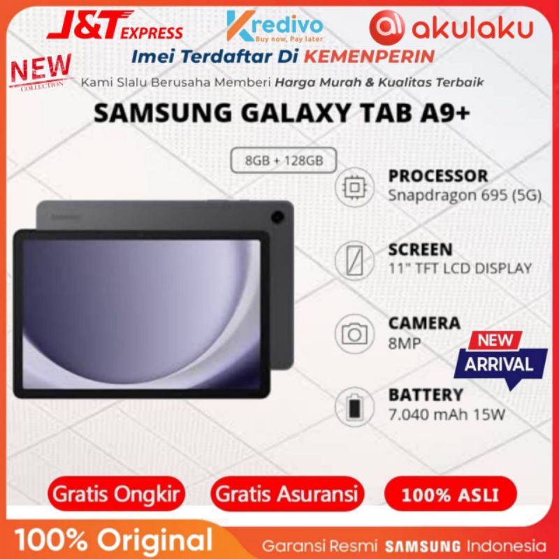 Samsung Tab A9+ Plus 5G Ram 8GB Memory 128GB 8/128GB & 4/64GB Garansi Resmi Samsung