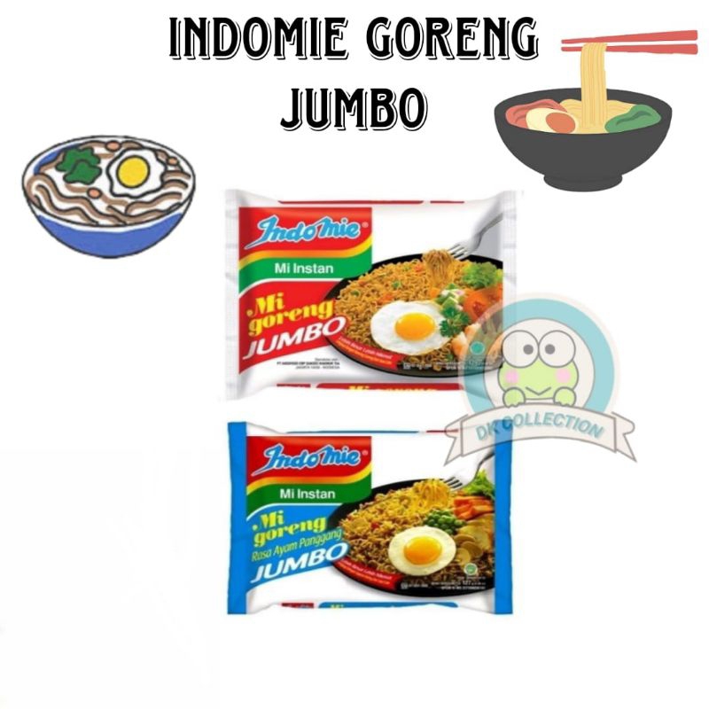 

❀ DK COLLECTION ❀ Indomie mie goreng JUMBO 129g/mie instan/mie lezat/makanan