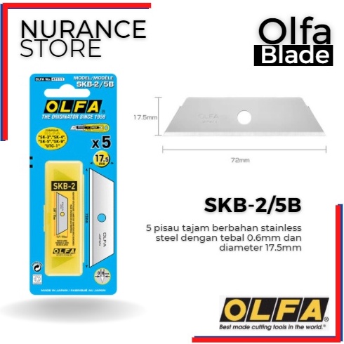 

KODE O15Q REFILL BLADE OLFA SKB25B UNTUK CUTTER OLFA SK3 SK4 SK5 SK9 UTC1