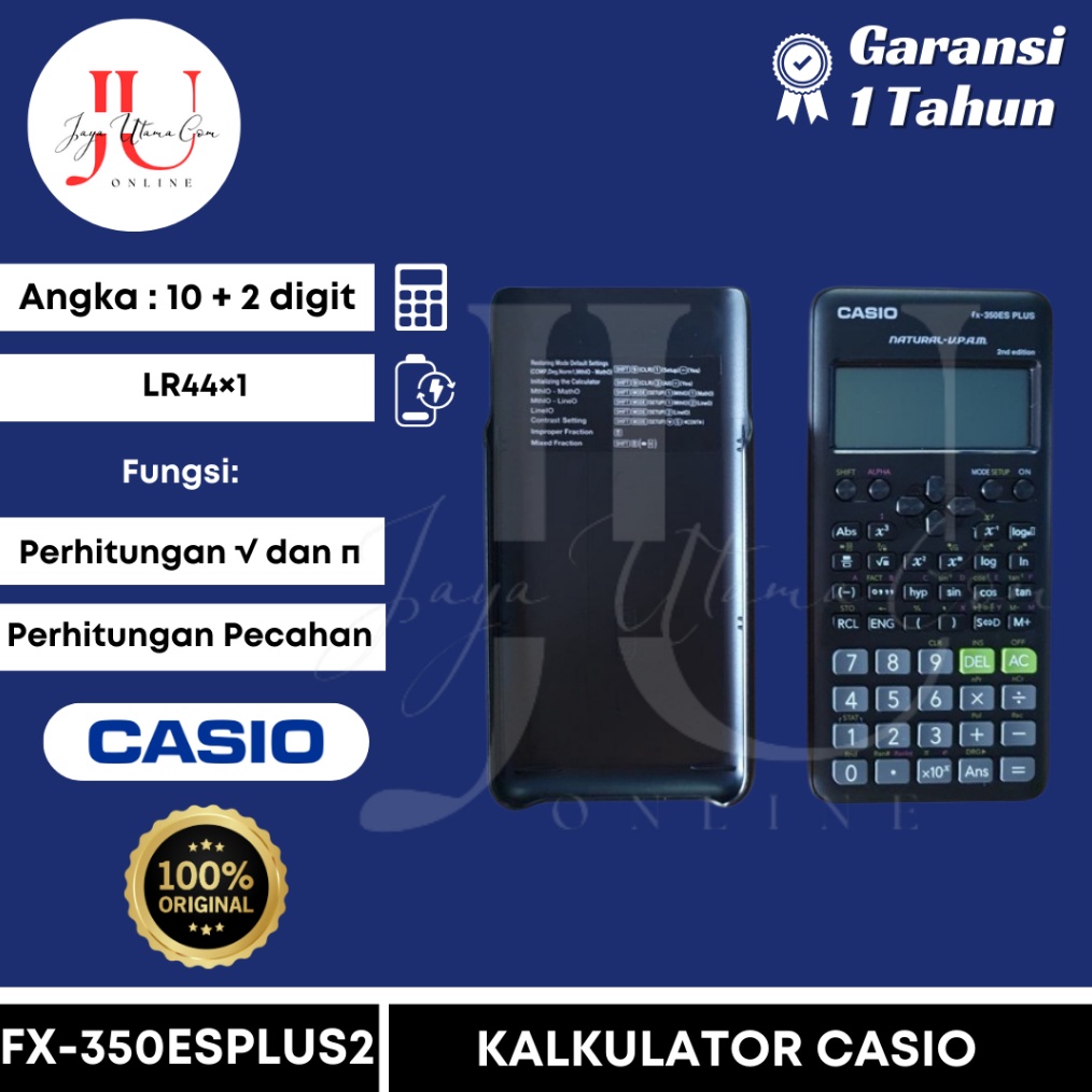 

KODE F86N KALKULATOR SCIENTIFIC CASIO FX 35ES PLUS 2 ORI