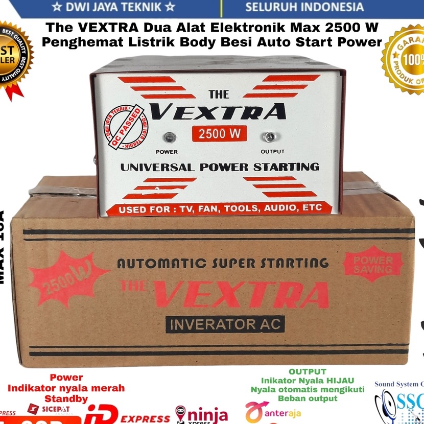 Beli The VEXTRA Dua Alat Elektronik Max 25 W Penghemat Listrik Body Besi Auto Start Power