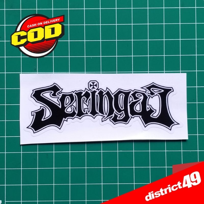 Stiker SERINGAI - Stiker Print Laminasi tahan air untuk Motor Mobil Helm dll sudah membentuk pola de