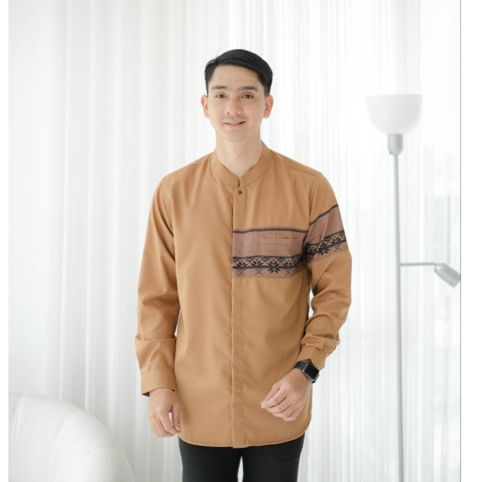 Al_liwa BAJU KOKO KEMKO KURTA PRIA TRENDING LENGAN PANJANG BERKUALITAS WARNA PUTIH NAVY MOCCA ABU HI