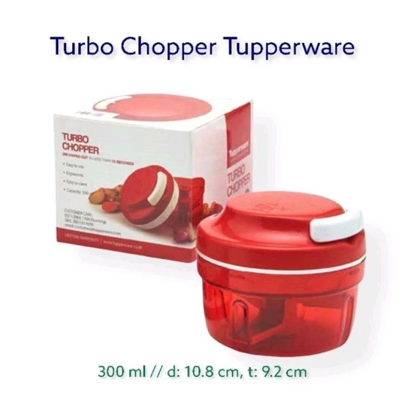 Turbo Chopper Tupperware ori 300ml new tupperware original pemotong bawang bumbu dll chopper mini tu