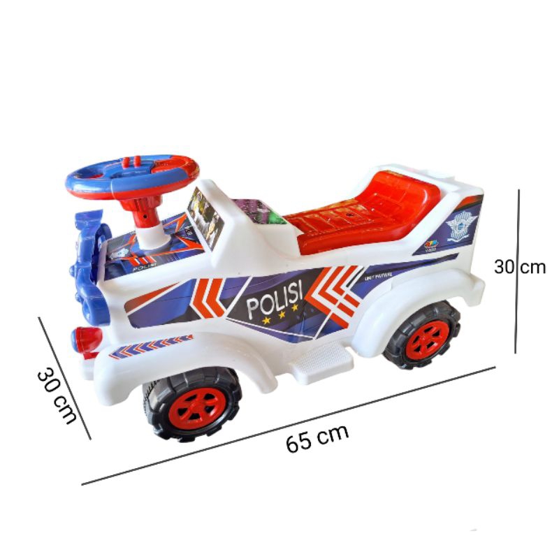 Mobil Polisi dan Vespa Mainan Besar Bisa Duduk