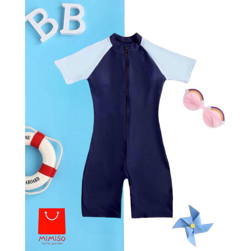 MIMISO Baju Renang Anak Polos 1-12 Tahun