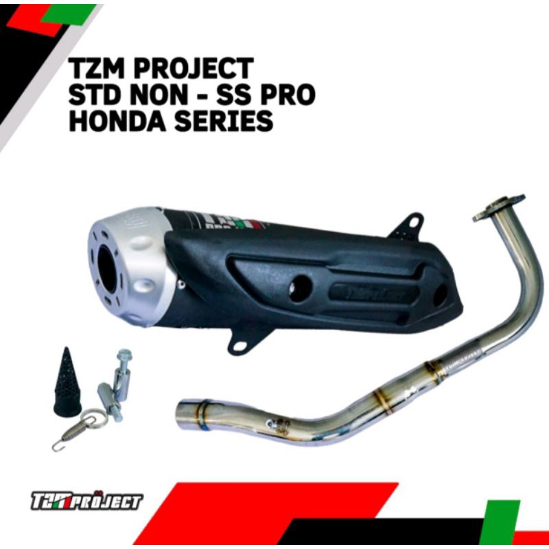 Knalpot Tzm project original knalpot standar  racing knalpot bobokan beat Scoopy Vario Genio PCX nma
