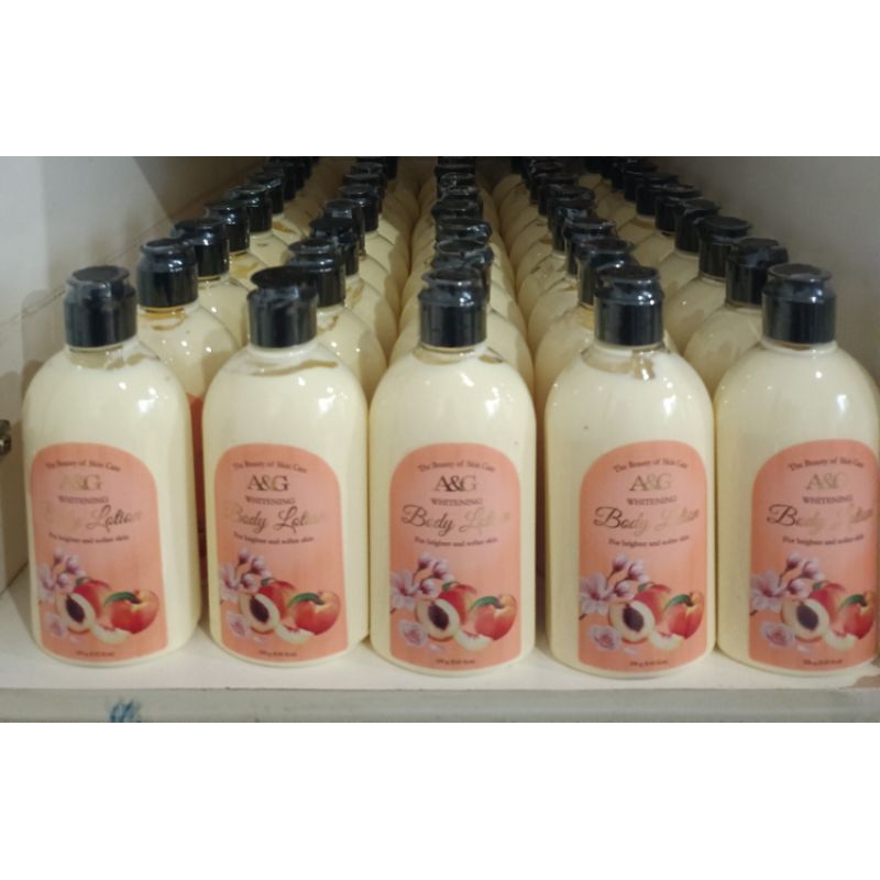 A&G Peach Lotion Whitening viral 250gr / Handbody pemutih / HB plus whitening body lotion