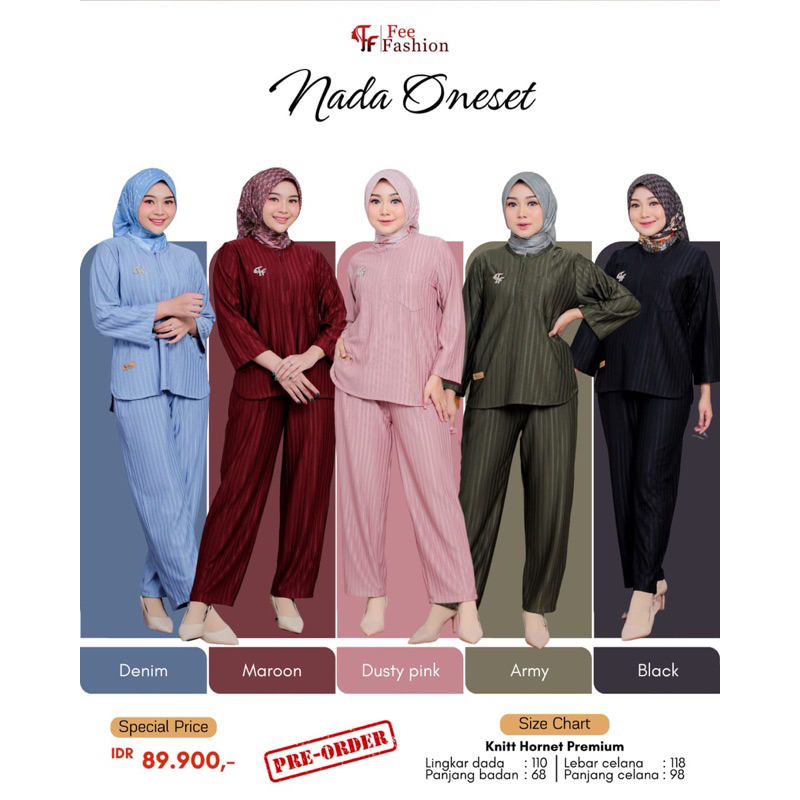 Fee Fashion - One Set / Setelan Wanita / Nada One Set Fee Fashion