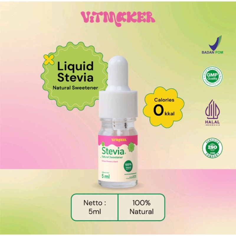 

Vitmaker Liquid Stevia Pemanis Alami (pengganti gula dengan 0 calorie) HALAL dan BPOM 15ML