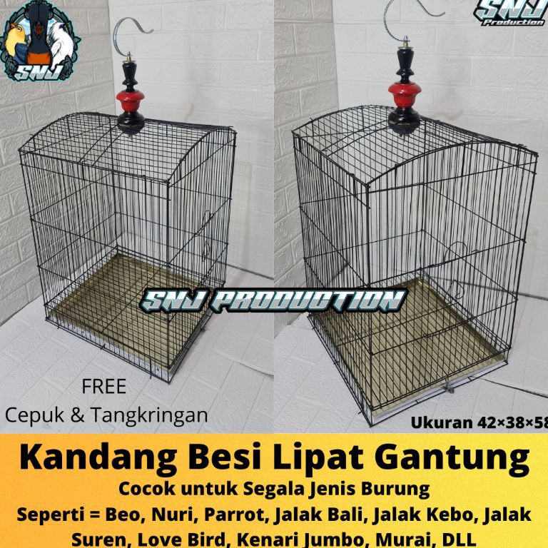 Banyak Dipakai Sangkar Kandang KOTAK BESI NO 2 Sangkar Kotak Besi Gantung Burung Love Bird Falk Beo 