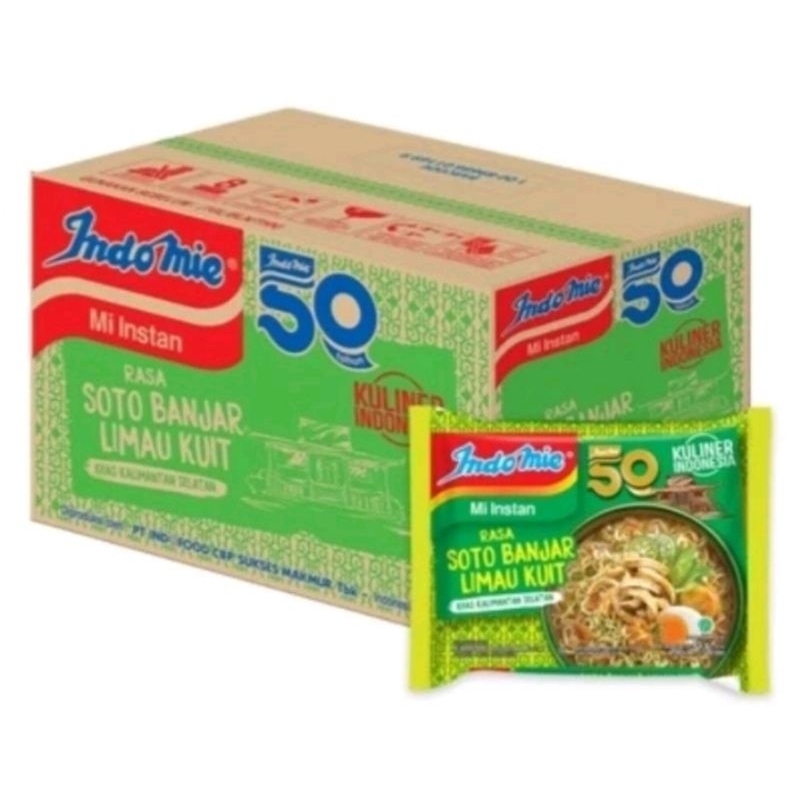

Indomie khas kalimantan selatan soto bajar kuit pck 75g/indomie soto banjar kulit khas kalimantan selatan/indomie soto banjar karton/indomie soto banjar dus 40pcs