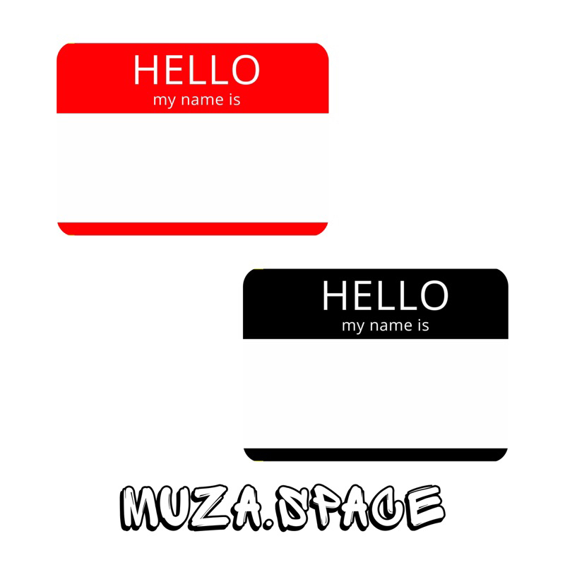 

Stiker Hello My Name Is / Stiker tag,grafiti Name⚡️