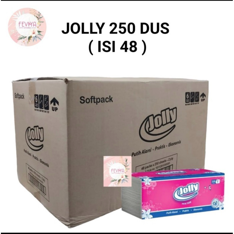 1 dus Tisue jolly 250 sheet isi 48 pack