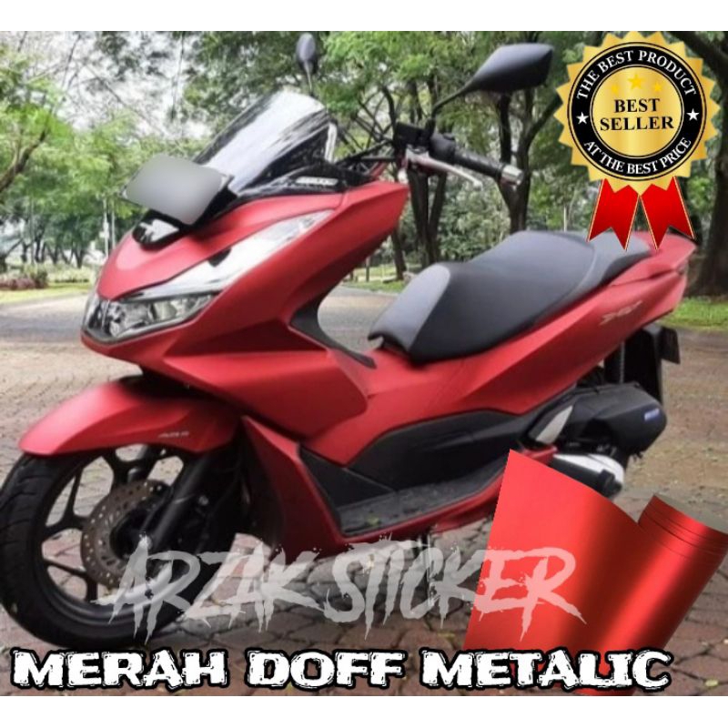 stiker merah doff metalik skotlet merah doff metalik candy merek FANCHI (doff PCX)