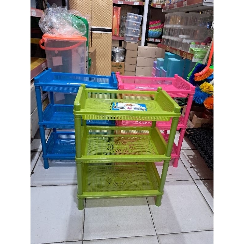 RAK SUSUN 3 SERBAGUNA/RAK BUMBU SUSUN 3/RAK PLASTIK SERBAGUNA
