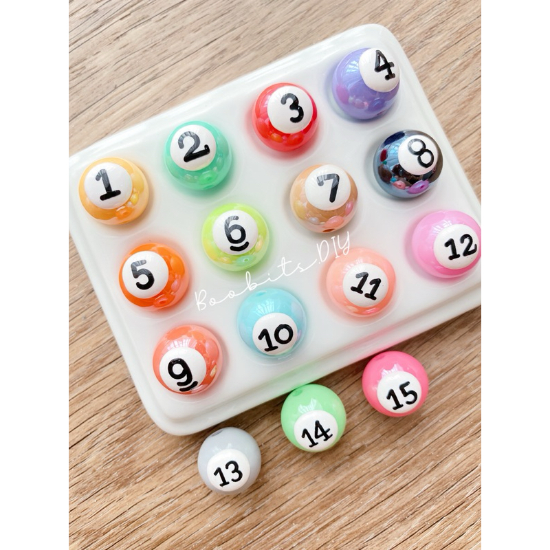 [Q10] Mote manik bola billiard timbul beads DIY