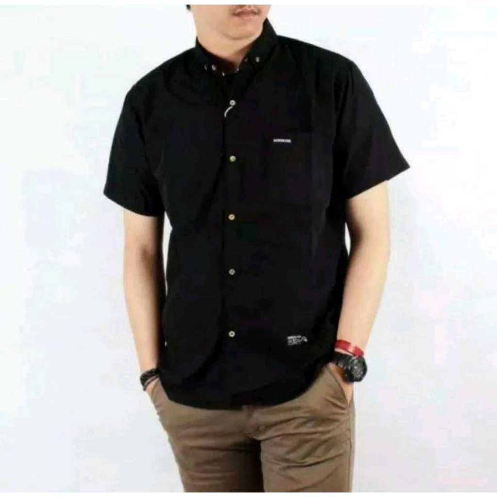 BAJU HEM POLOS PRIA LENGAN PENDEK KEMEJA POLOS PENDEK PRIA DISTRO