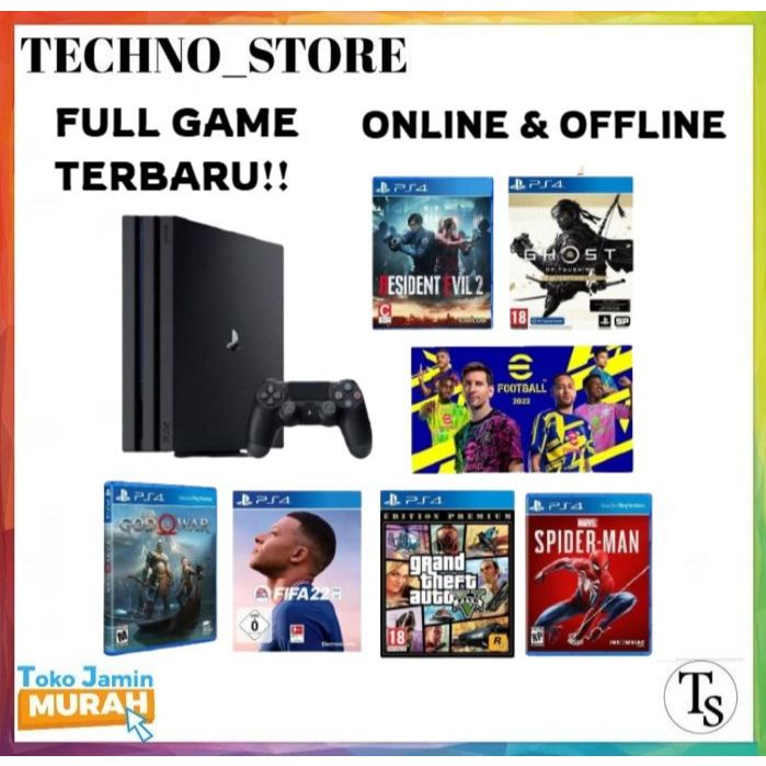 PS4 PRO PS 4 FW 11 1TB Playstation 4 Ori Full Game Bebas Request Garansi