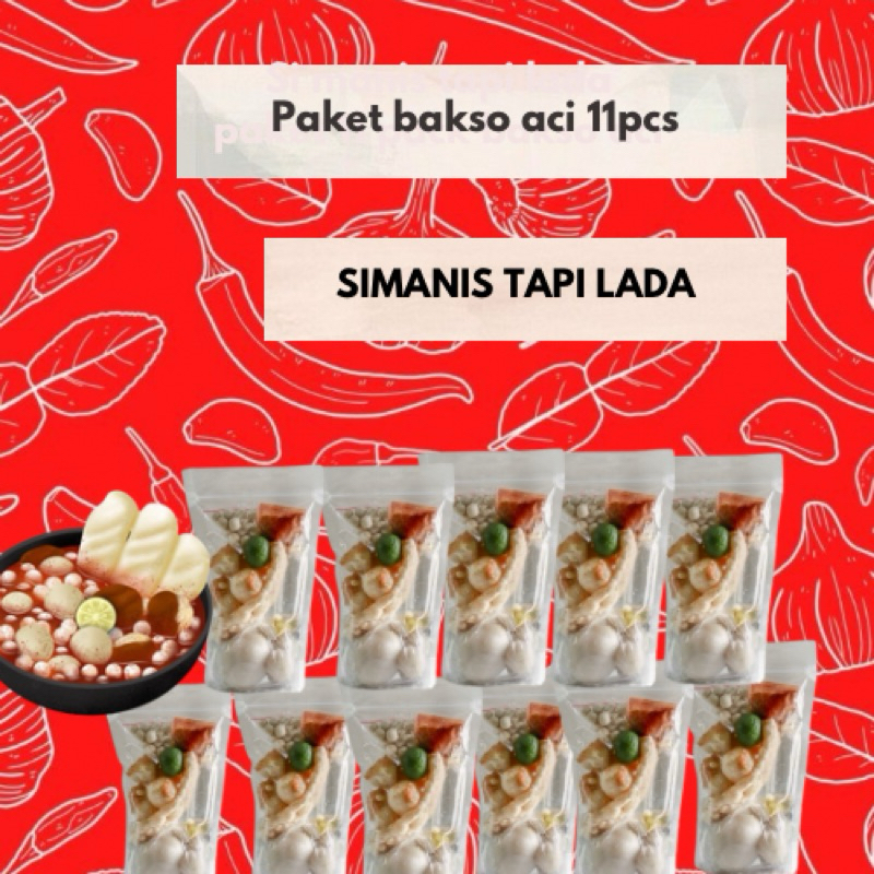 

paket bakso aci isi 11pcs murah