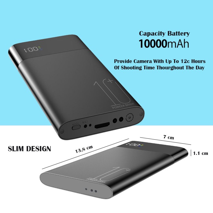 Premium quality Spy Hidden ip Camera Wifi Powerbank HD 1080P 4K 2 Mata Infrared malam hari kamera te