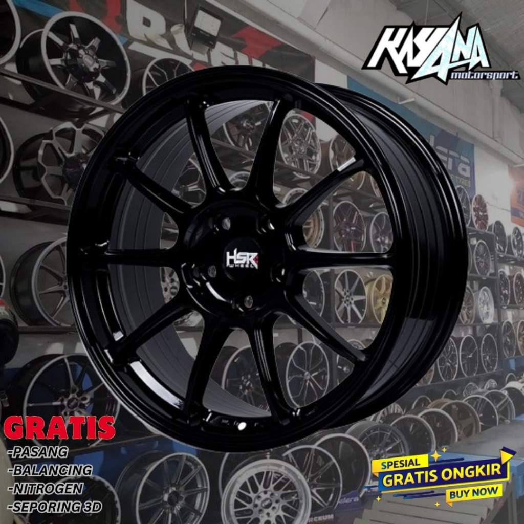 Velg HSR Ring 18 Mobil Innova Xpander Hrv Brv Terios HSR Zero R18 Pcd 5x114,3 Et 42 Glossy Black