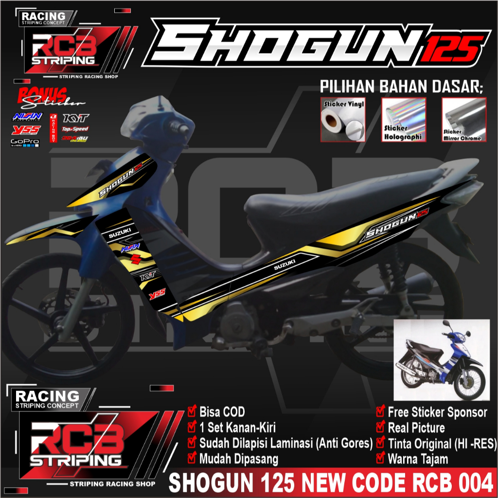 Striping Shogun 125 R - Striping Variasi Lis Suzuki Shogun 125 R - Shogun 125 R - rcb 004