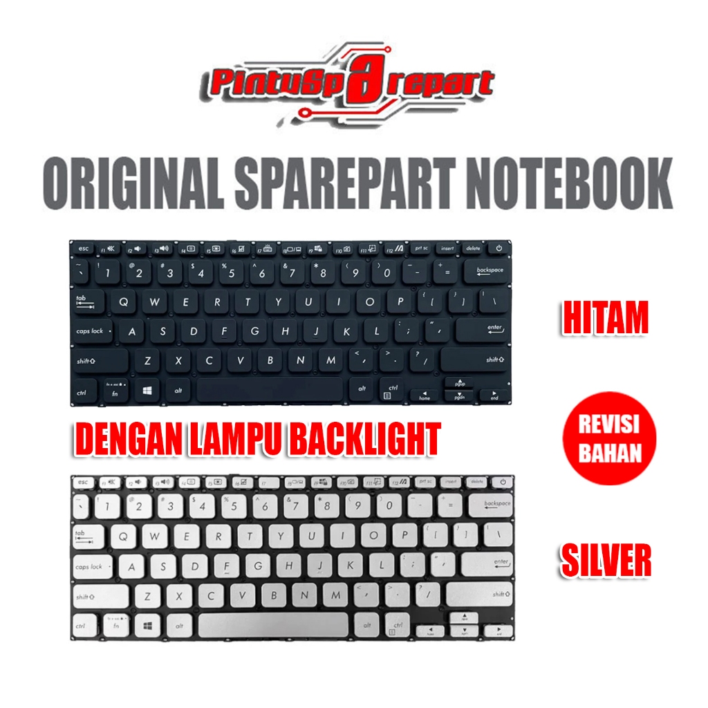 (Genuine Parts) Keyboard Original Laptop Asus Vivobook A409 X409 X409L X409F A420 M409 A416 A416M A4
