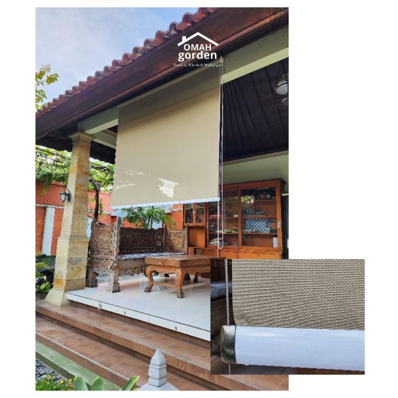 Tirai Gulung Roller Blinds Luar Ruangan