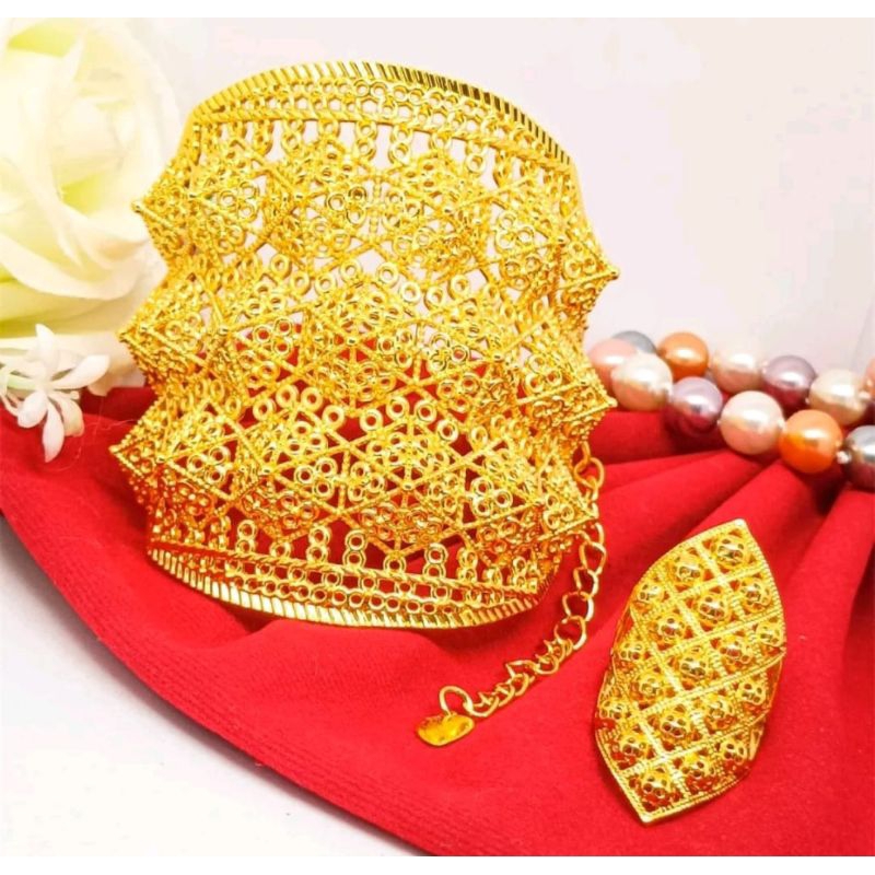 Gelang Bangle Dubai kendari free cincin lapis emas 24k