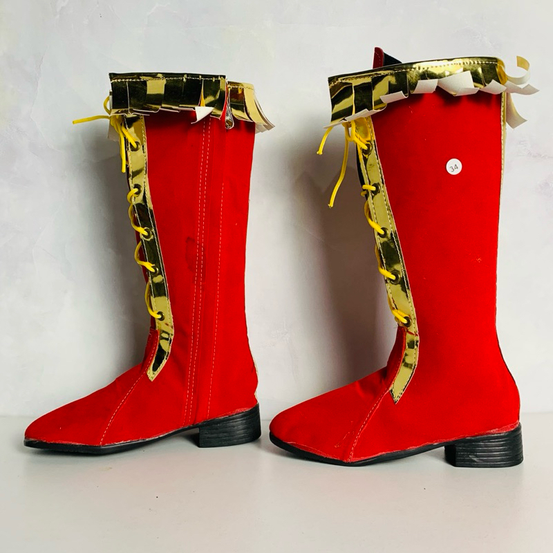 Berkualitas Sepatu Mayoret Drumband Anak Tk Sd Smp Sma Dewasa Marching Merah Wanita/Cewek