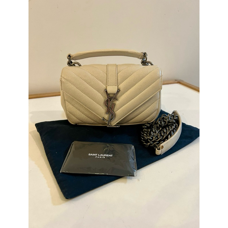 Preloved YSL Bag College Mini in White