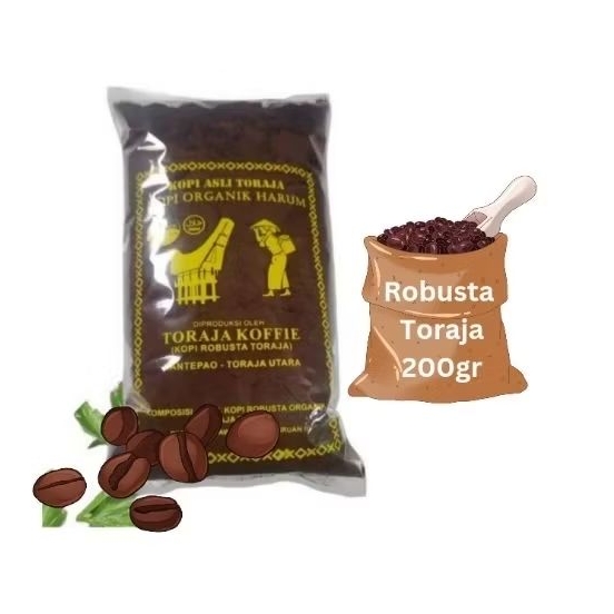 

Kopi Robusta Toraja organik kopi bubuk halus 200 gr