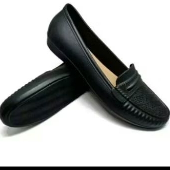 Sepatu karet kasual kerja kantor hitam FUHAHA  TJ-707 wanita dewasa