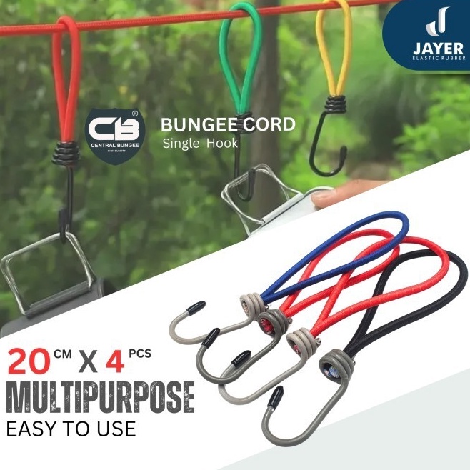 Tali Pengait tenda camping Tali Frame Pengait tenda isi 4 pcs  Central Bungee