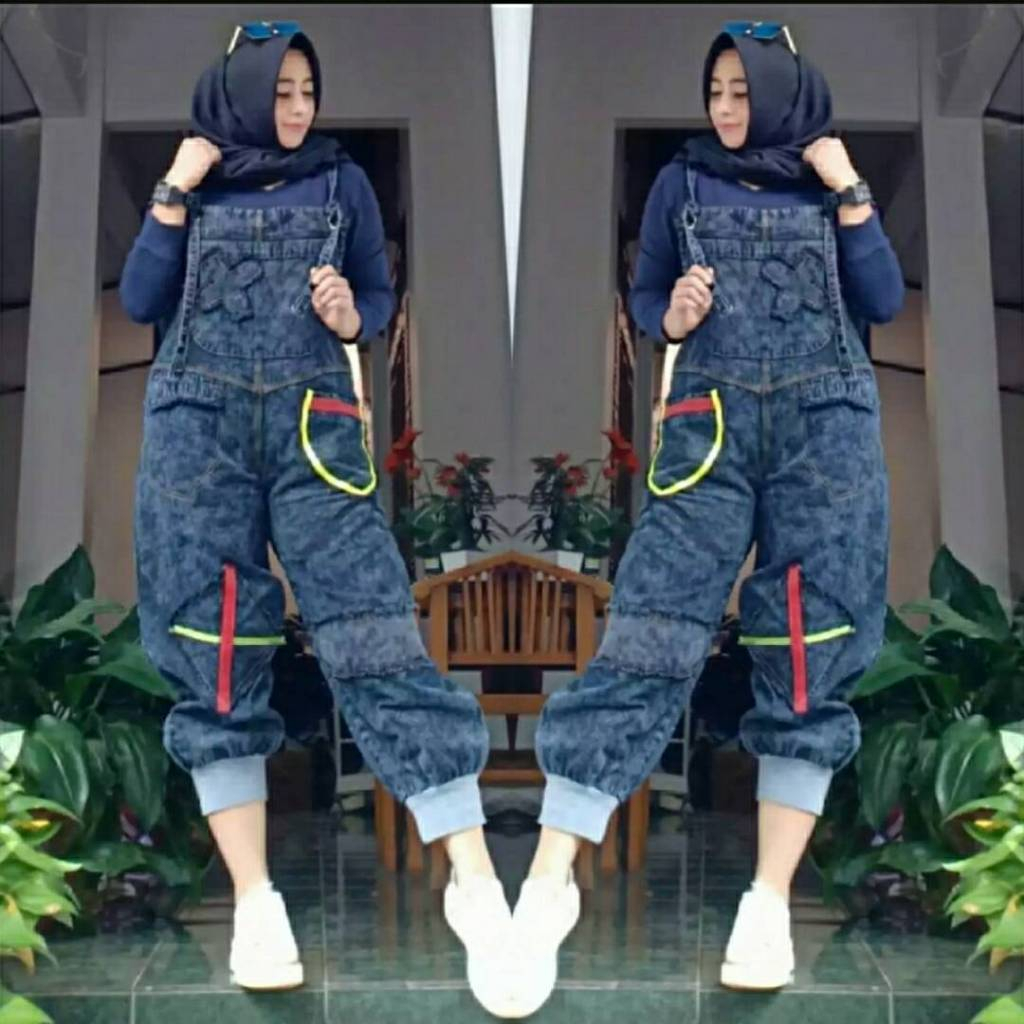 Overall Terbaru Jumpsuit Jeans Kekinian Overall Denim Jumpsuit Import Overall Korean Style Celana Ko