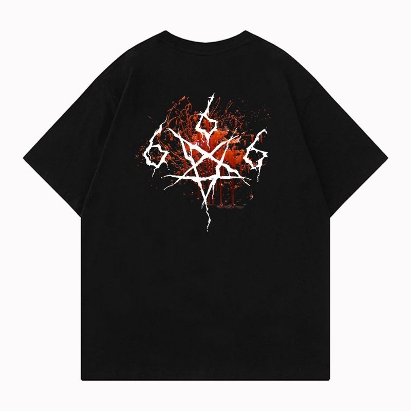 T-shirt SATANIC 666 BLACK TEES