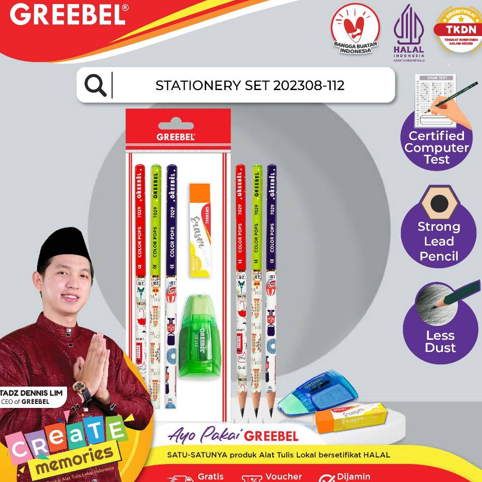 

GREEBEL STATIONERY SET 2238112 StationaryStationery Set alat tulis ATK
