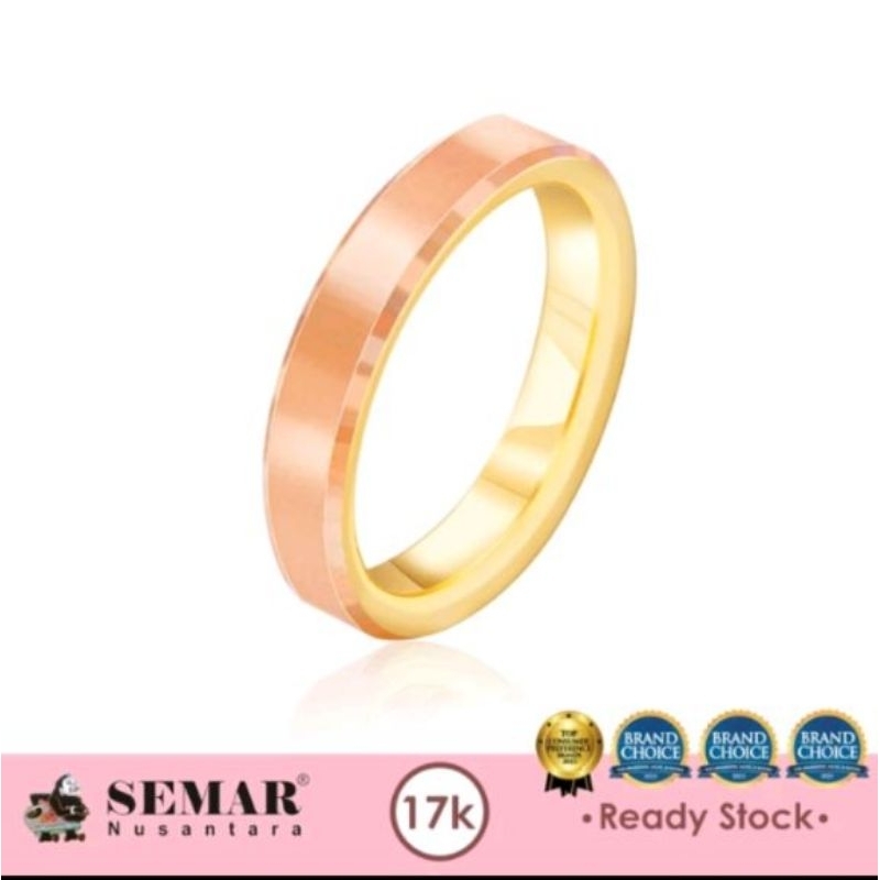 Cincin Emas Pipa Kaca Gold 17K Cincin Nikah Semar Nusantara