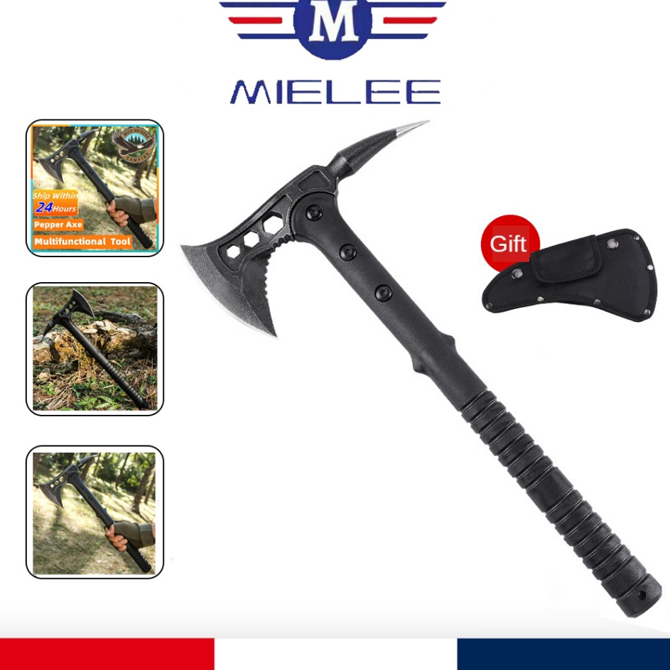 Ready Kapak baja asli sSuper TajamJepang Besar Kapak Tebang Pohon Kapak Bushcraft Survival